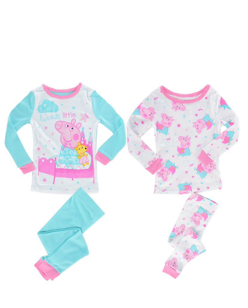 PEPPA PIG TODDLER GIRLS' TWINKLE LITTLE STAR 4 PIECE COTTON SET